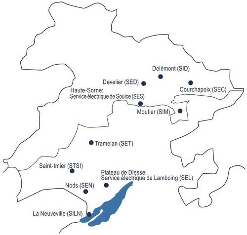 Carte localisation partenaires SACEN